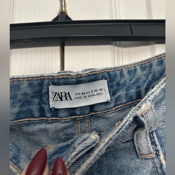 ZARA Full length mid-rise straight jeans size 8 - Picture 3 of 4